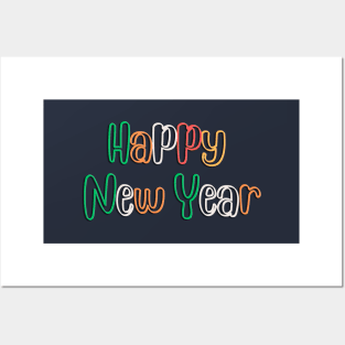 "Cheers to a Bright Beginning: Happy New Year 2024!" Posters and Art